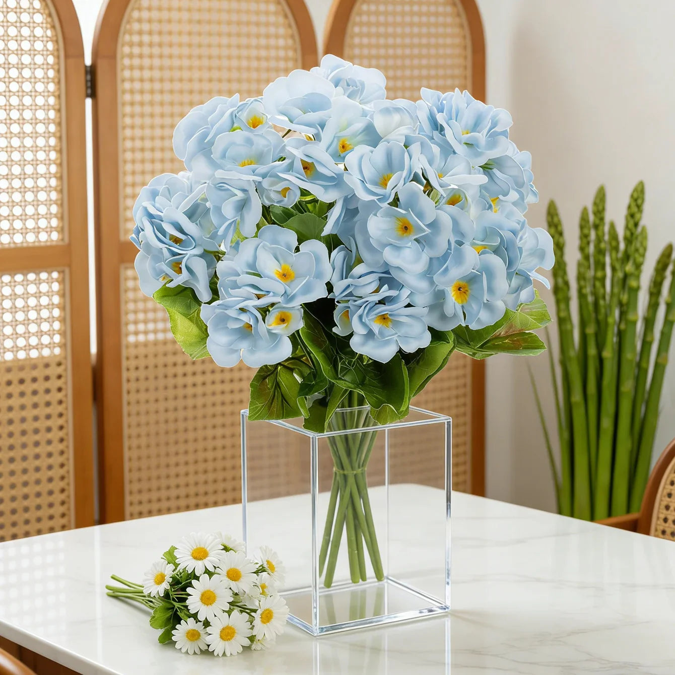 Artificial Begonias for Kitchen Counter Styling