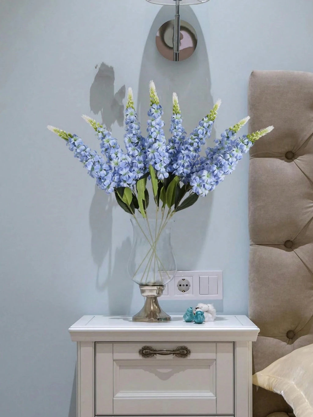 Bulk Artificial Gypsophila, Delphinium & Hyacinth Silk Stems