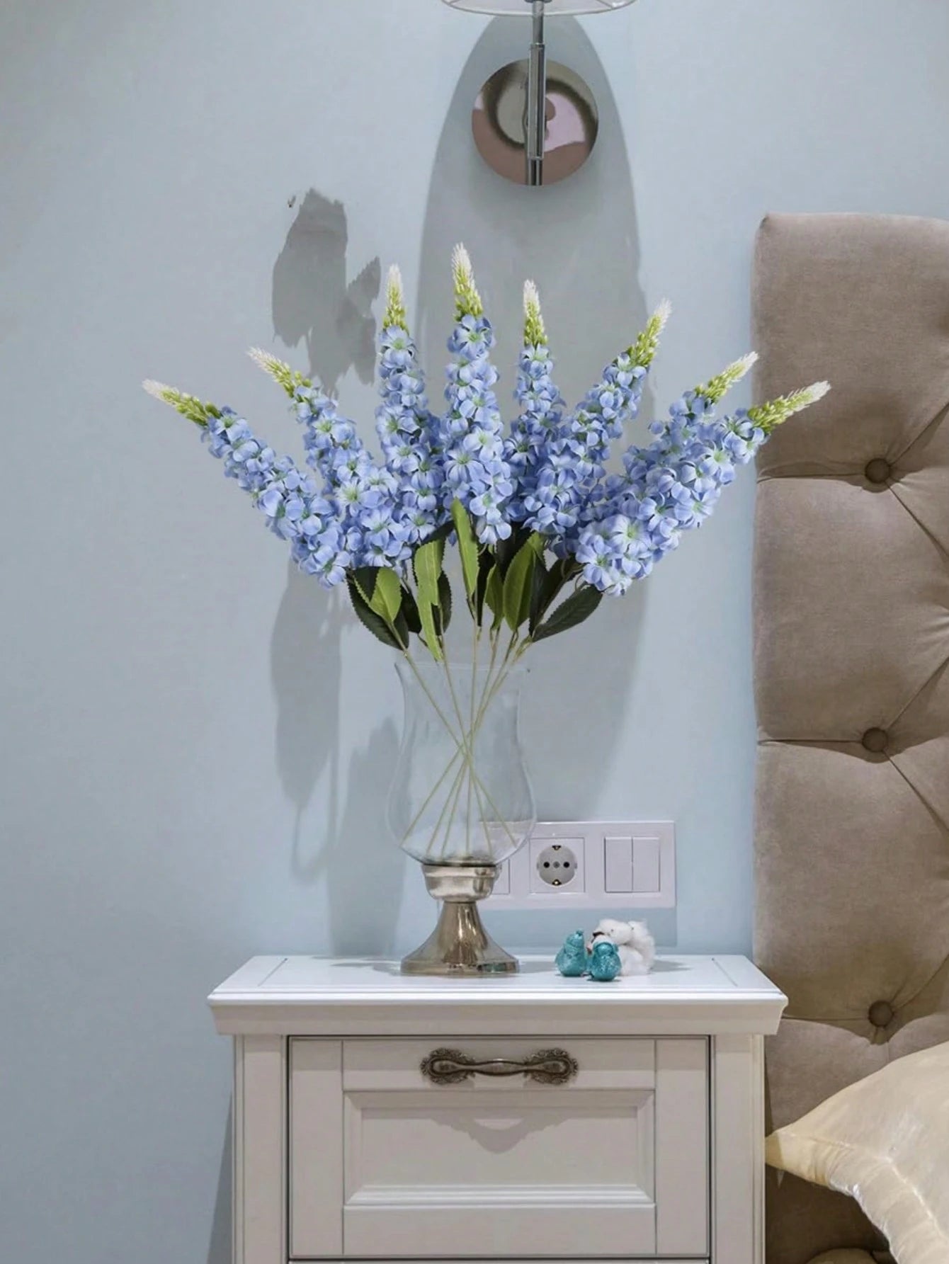 Bulk Artificial Gypsophila, Delphinium & Hyacinth Silk Stems