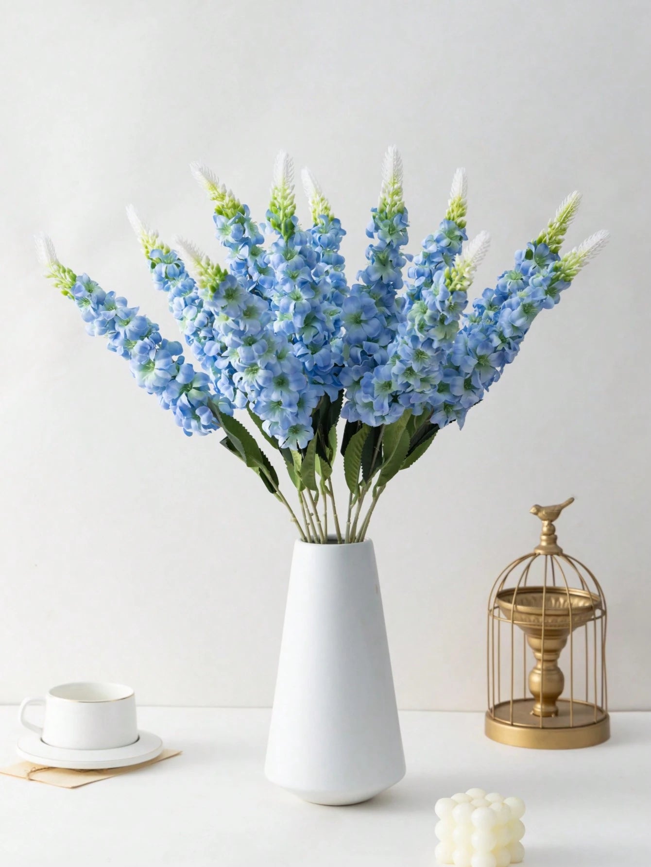 Bulk Artificial Gypsophila, Delphinium & Hyacinth Silk Stems
