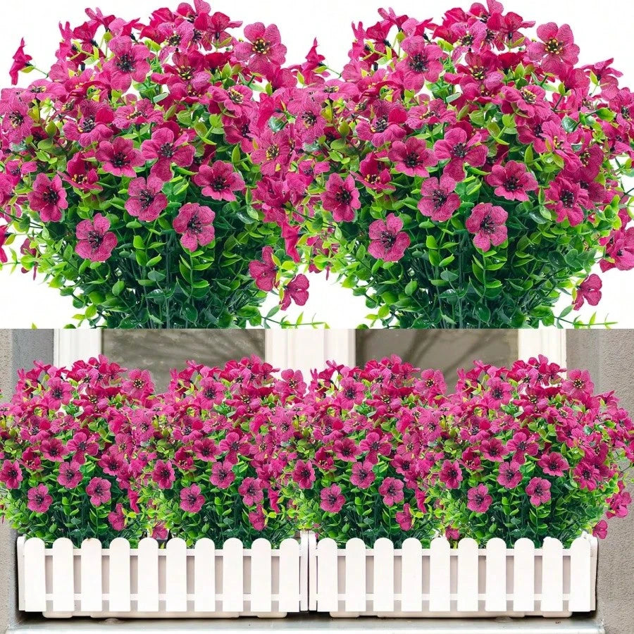 Artificial Pink Geranium Flower Bundles –  Indoor & Outdoor