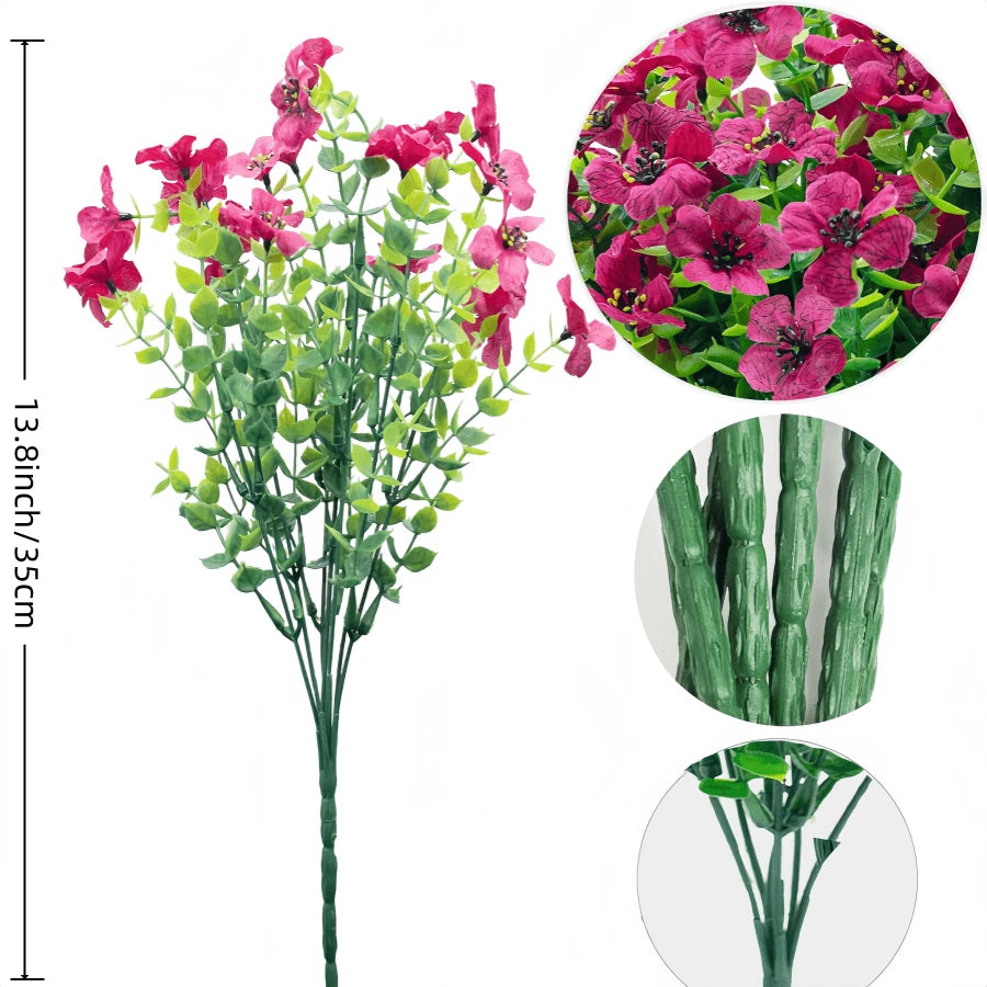 Artificial Pink Geranium Flower Bundles –  Indoor & Outdoor