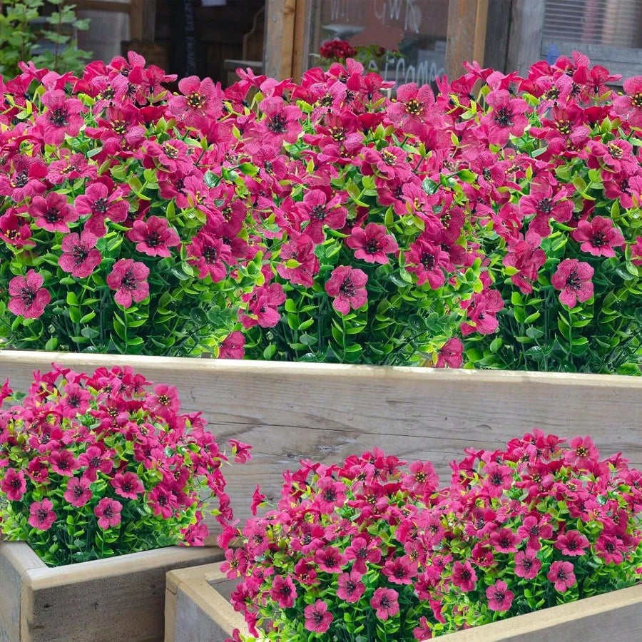 Artificial Pink Geranium Flower Bundles –  Indoor & Outdoor