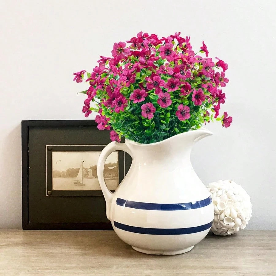 Artificial Pink Geranium Flower Bundles –  Indoor & Outdoor