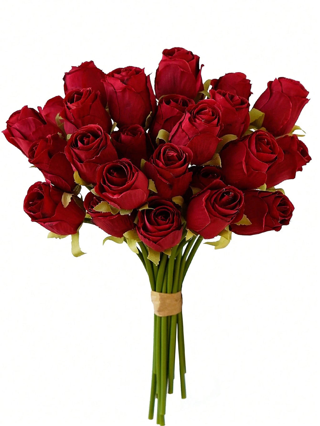 Artificial Bulk Silk Rose Flowers 24PCS – Realistic Faux Rose Stems