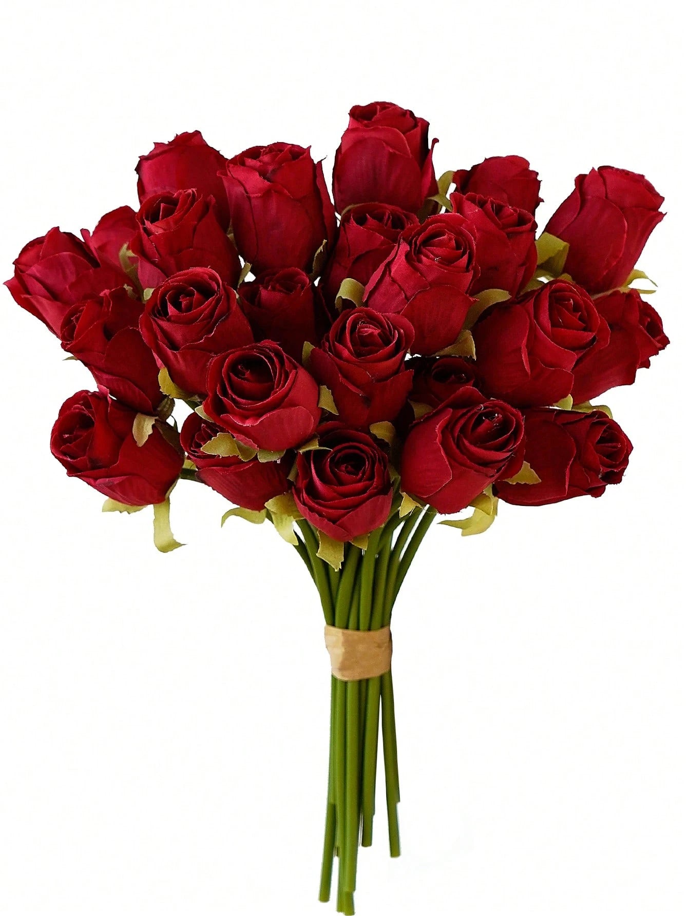 Artificial Bulk Silk Rose Flowers 24PCS – Realistic Faux Rose Stems