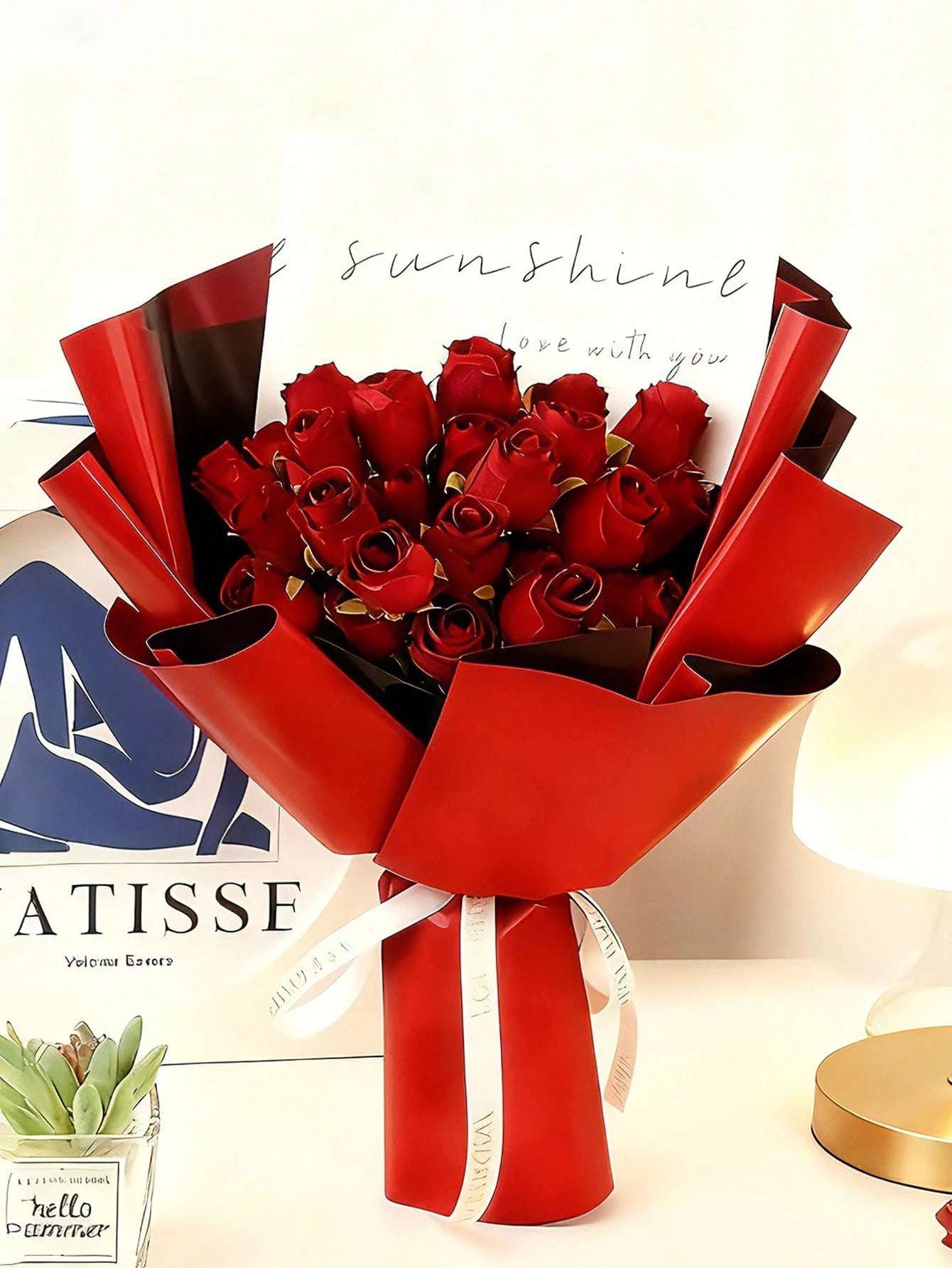 Artificial Bulk Silk Rose Flowers 24PCS – Realistic Faux Rose Stems