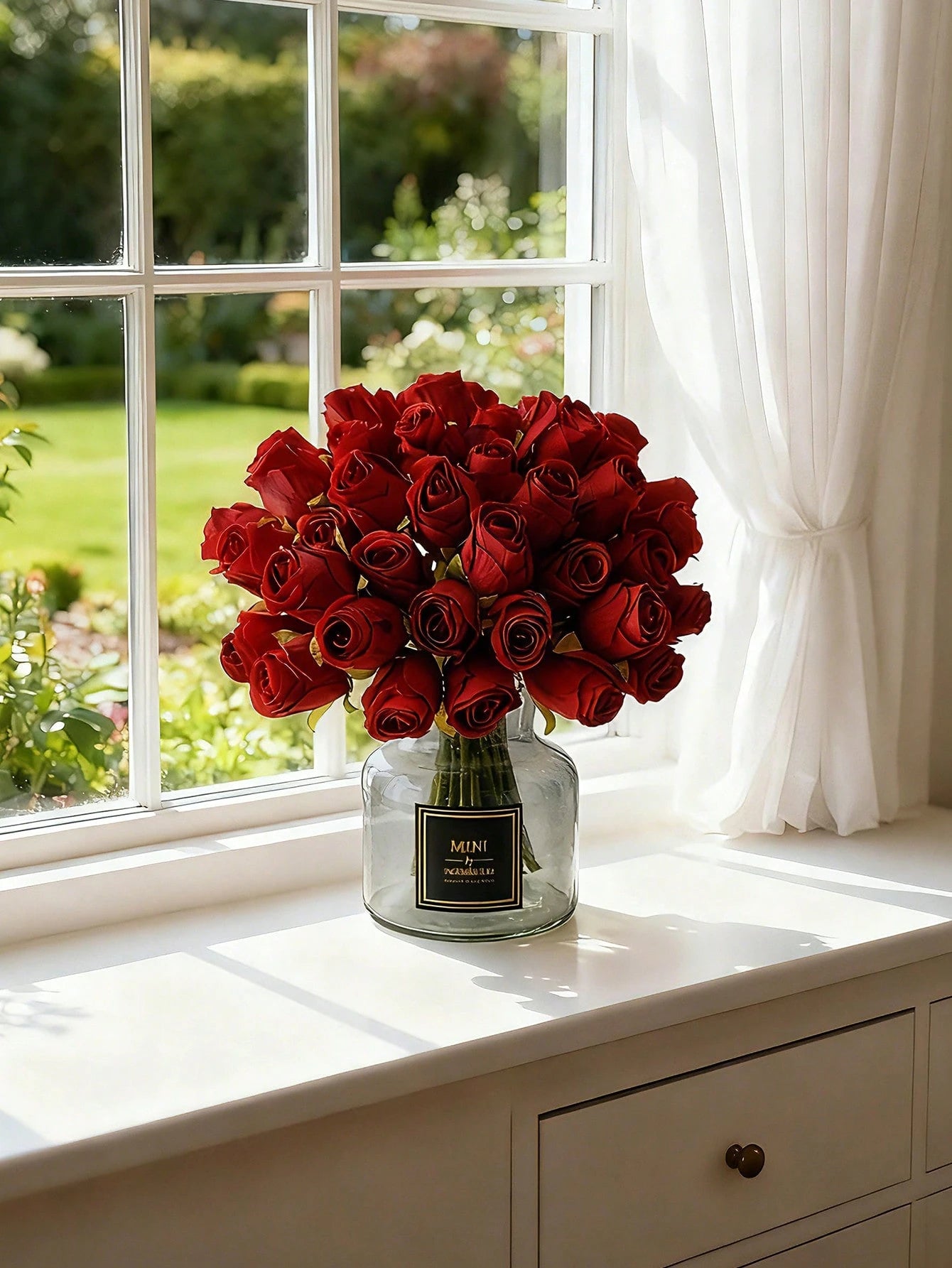 Artificial Bulk Silk Rose Flowers 24PCS – Realistic Faux Rose Stems