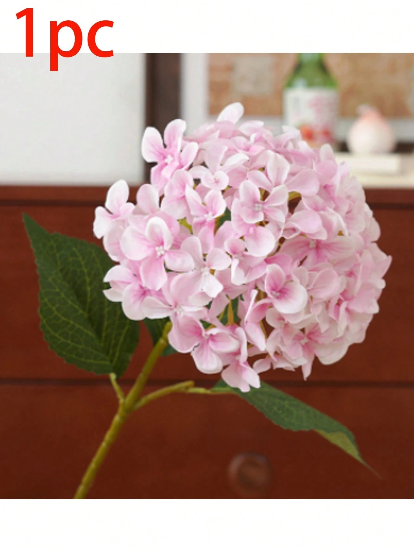 Bulk Artificial Hydrangea Stem – 19.7" Silk Hydrangea Flower with Long Stem & Leaves for Wedding, Home Décor & Photography Bulk