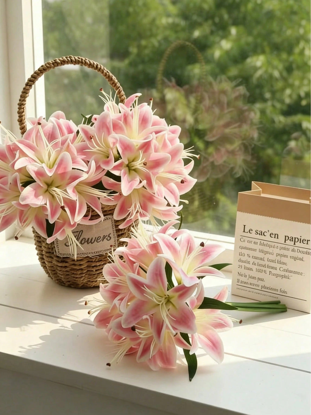 Bulk Artificial Pink Lily Flower – Silk Stem 34cm Faux Lily