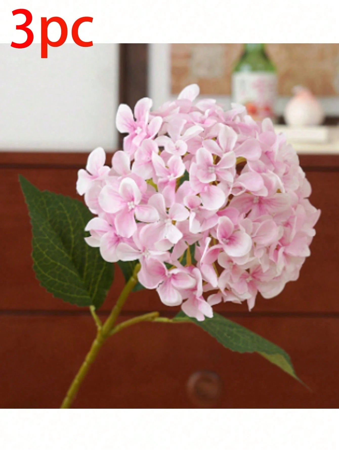 Bulk Artificial Hydrangea Stem – 19.7" Silk Hydrangea Flower with Long Stem & Leaves for Wedding, Home Décor & Photography Bulk