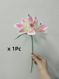 Bulk Artificial Pink Lily Flower – Silk Stem 34cm Faux Lily