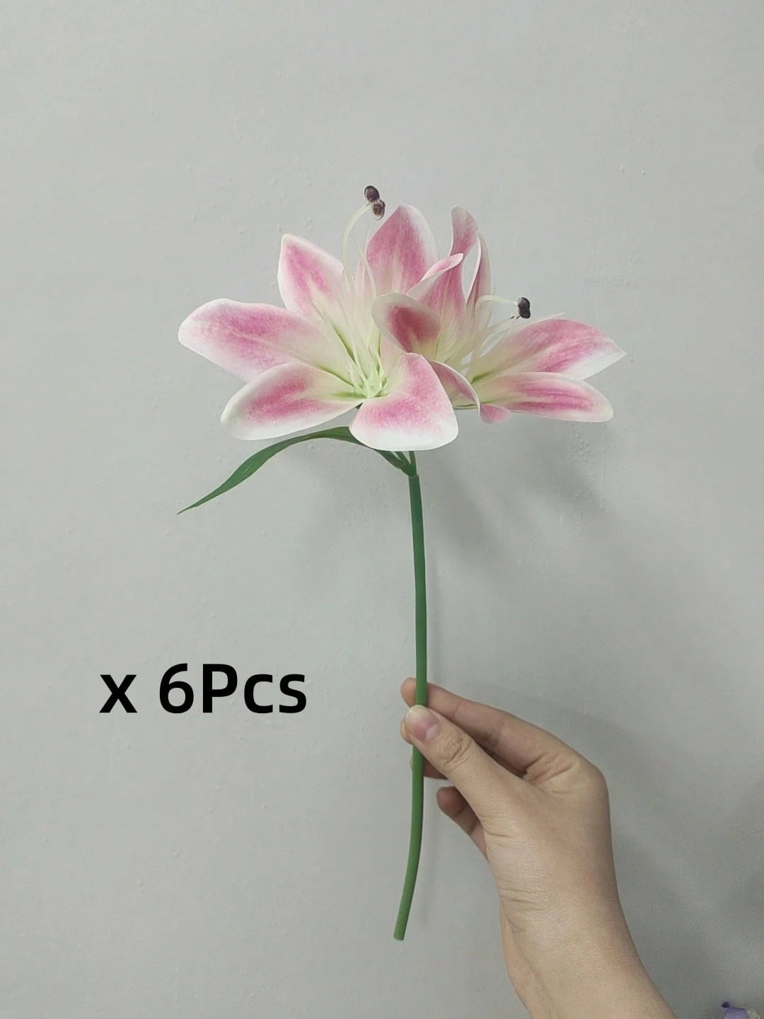 Bulk Artificial Pink Lily Flower – Silk Stem 34cm Faux Lily