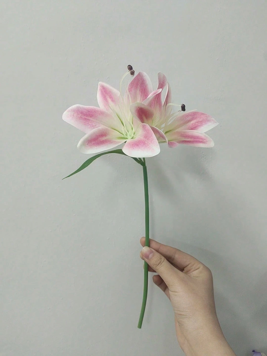 Bulk Artificial Pink Lily Flower – Silk Stem 34cm Faux Lily