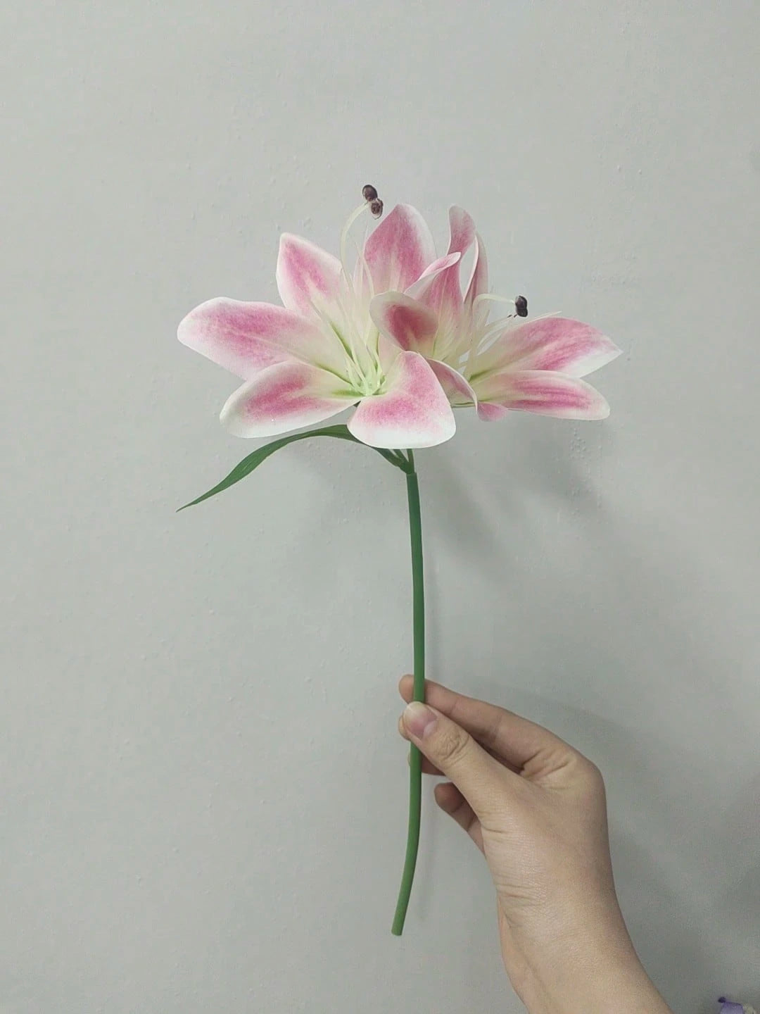 Bulk Artificial Pink Lily Flower – Silk Stem 34cm Faux Lily