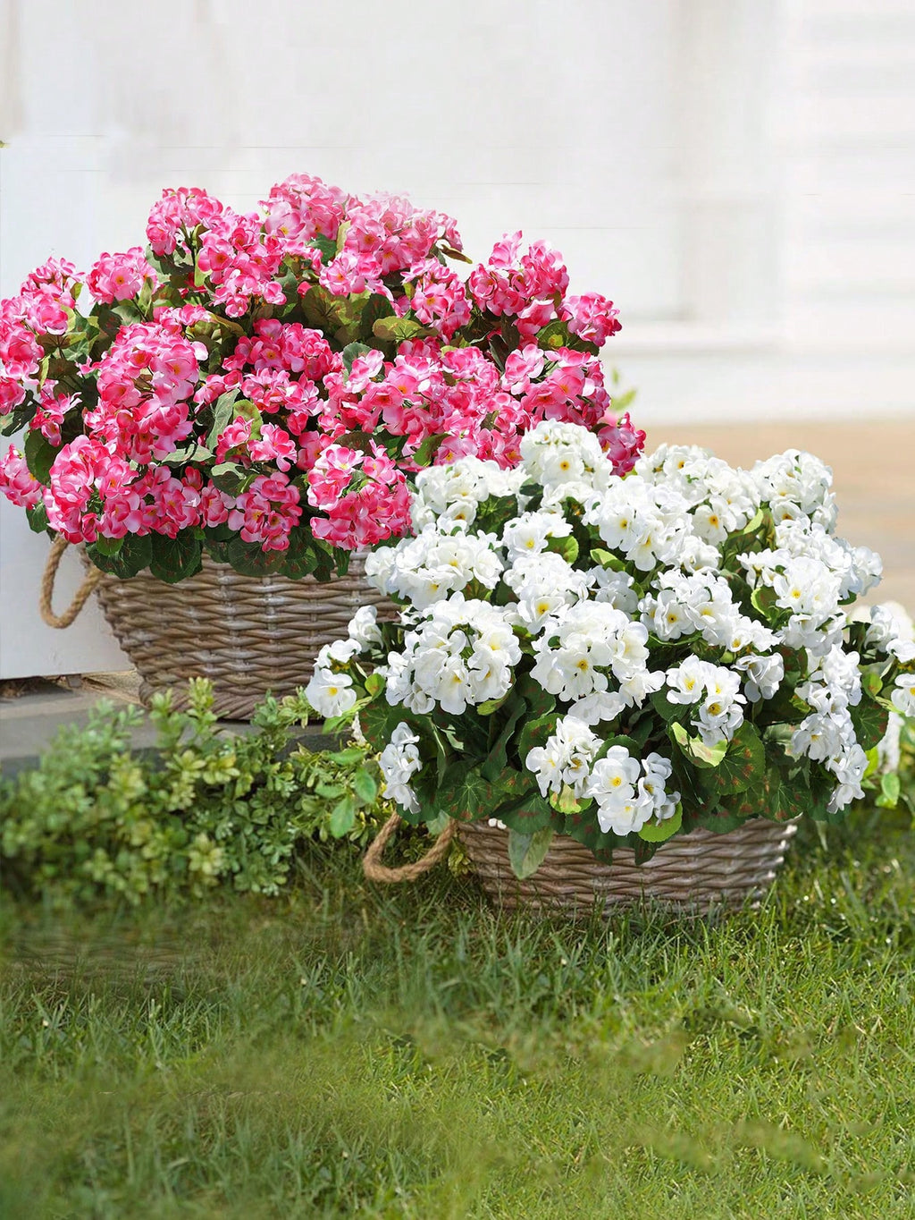 Bulk Artificial Begonia Flowers (1/3 PCS) – 14.5" Realistic Faux Floral Stems for Home, Wedding, Vase & Seasonal Spring/Summer