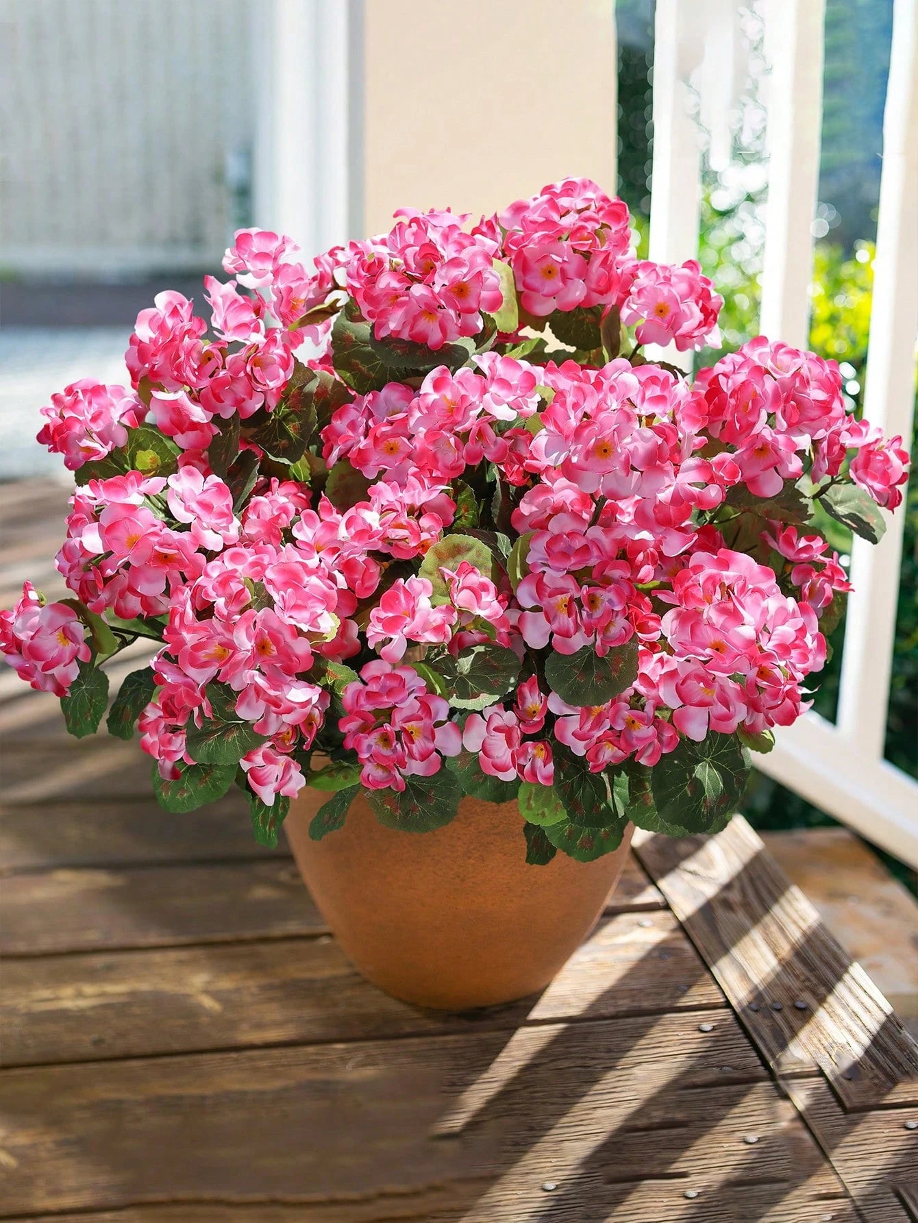 Bulk Artificial Begonia Flowers (1/3 PCS) – 14.5" Realistic Faux Floral Stems for Home, Wedding, Vase & Seasonal Spring/Summer