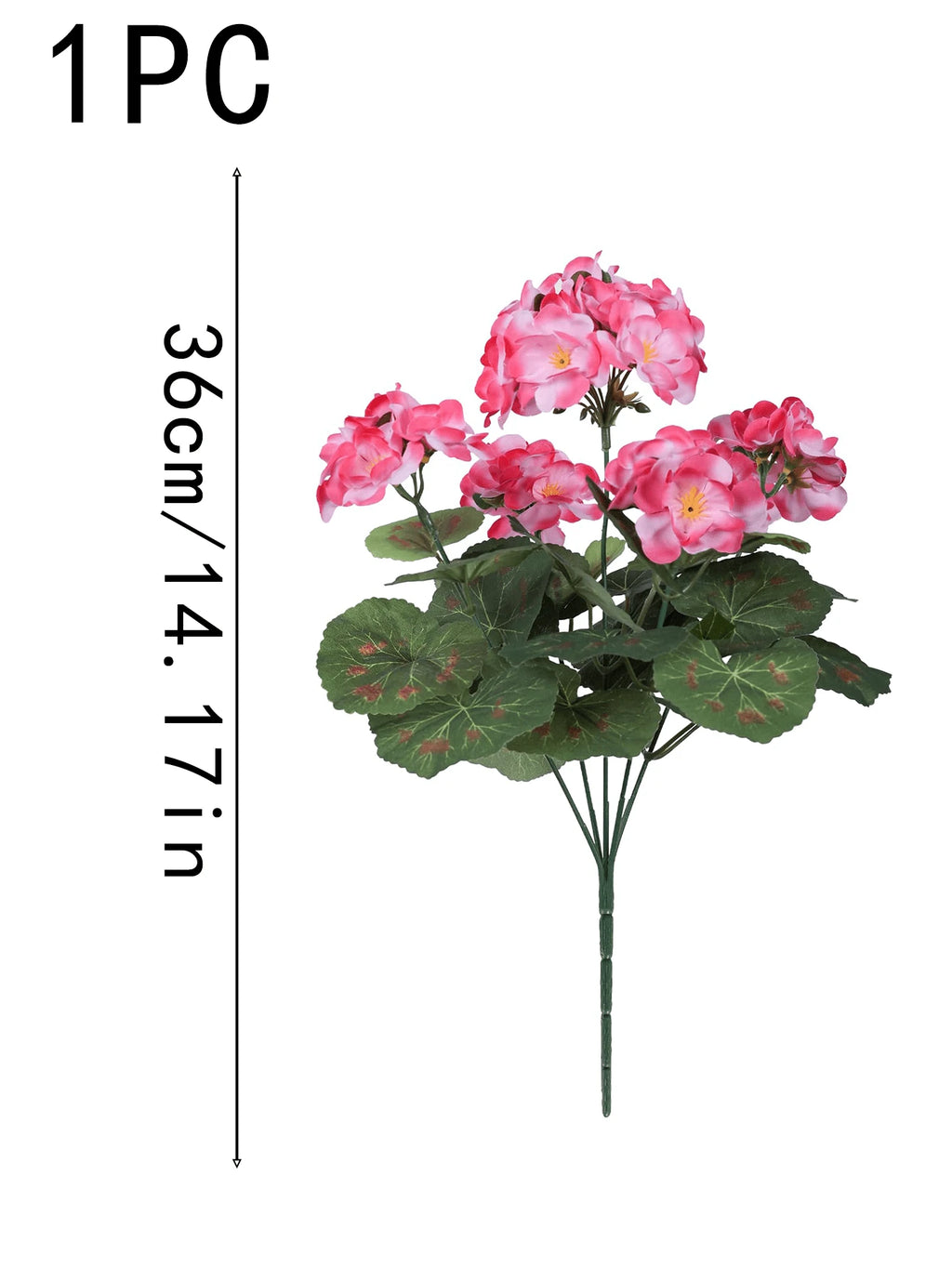 Bulk Artificial Begonia Flowers (1/3 PCS) – 14.5" Realistic Faux Floral Stems for Home, Wedding, Vase & Seasonal Spring/Summer