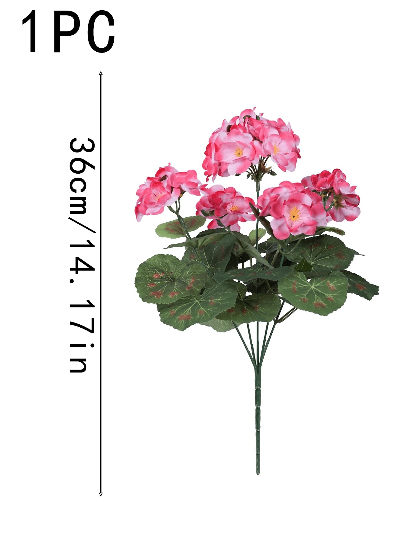 Bulk Artificial Begonia Flowers (1/3 PCS) – 14.5" Realistic Faux Floral Stems for Home, Wedding, Vase & Seasonal Spring/Summer