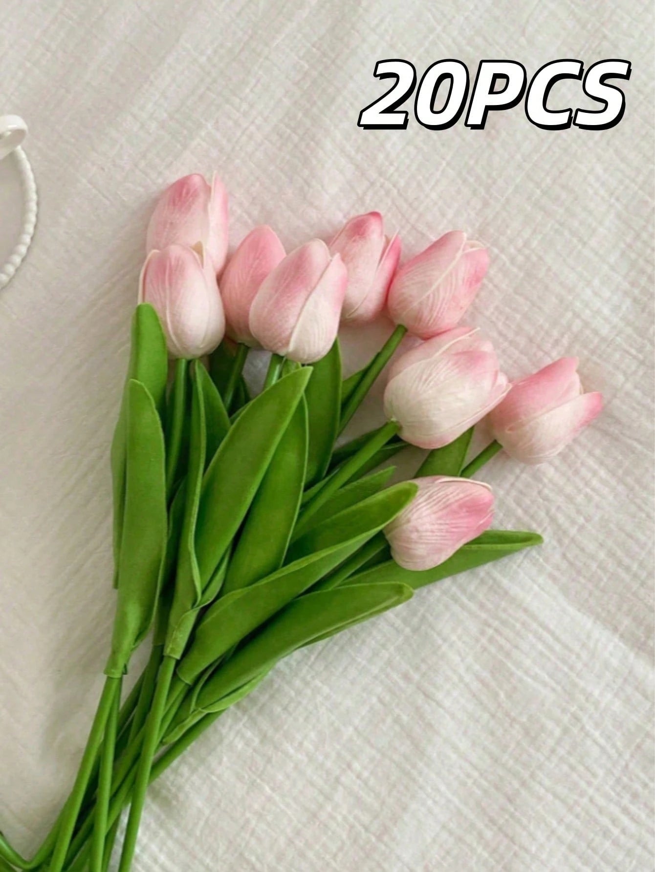 Bulk Artificial Gradient Pink Tulips – Lifelike Faux Tulip Stem