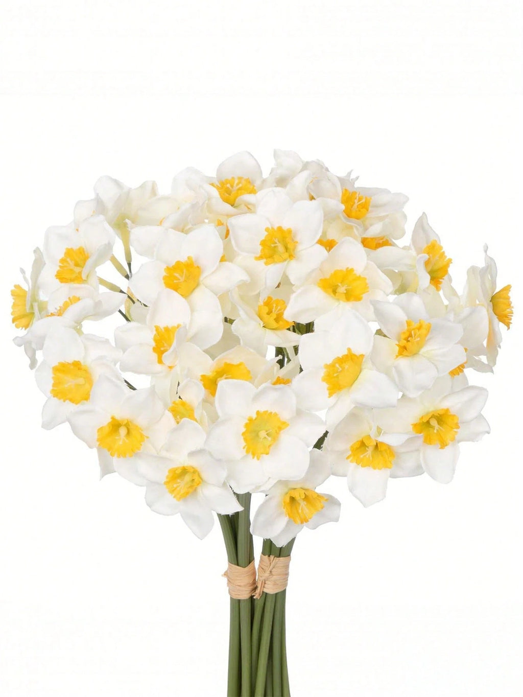 Bulk Artificial Daffodil Stems (3/6 PCS) – 12.6" UV Resistant Faux Flowers for Home, Wedding, Mother’s Day & Tabletop Décor (Bulk)