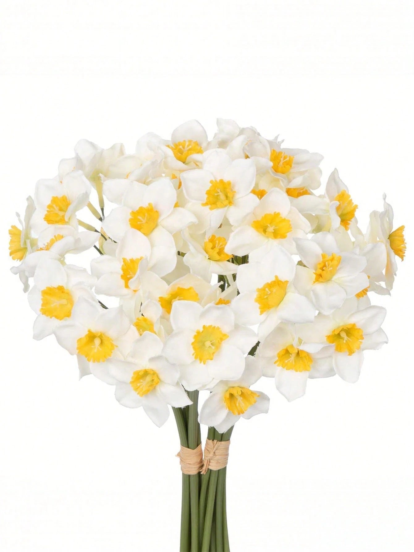 Bulk Artificial Daffodil Stems (3/6 PCS) – 12.6" UV Resistant Faux Flowers for Home, Wedding, Mother’s Day & Tabletop Décor (Bulk)