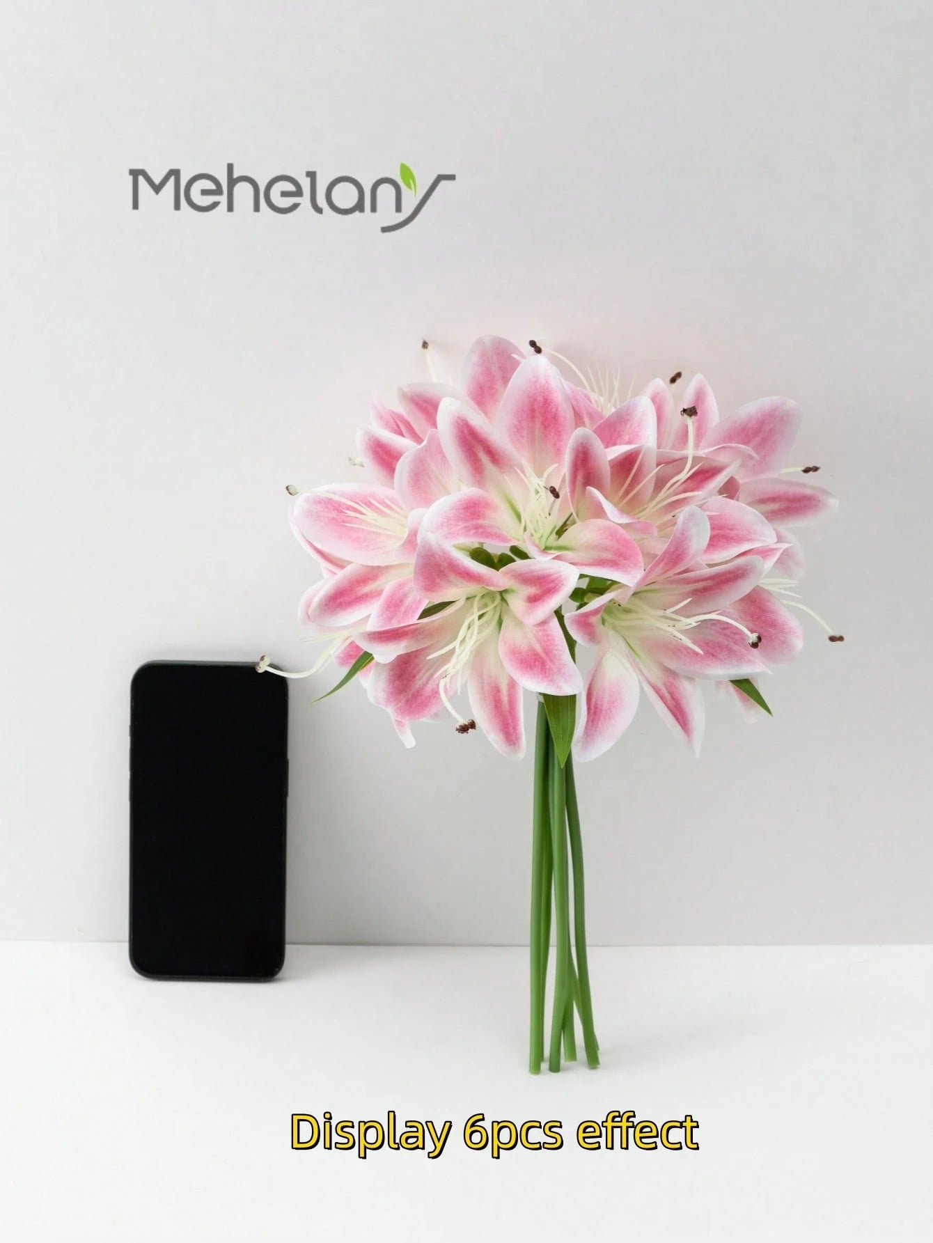 Bulk Artificial Pink Lily Flower – Silk Stem 34cm Faux Lily