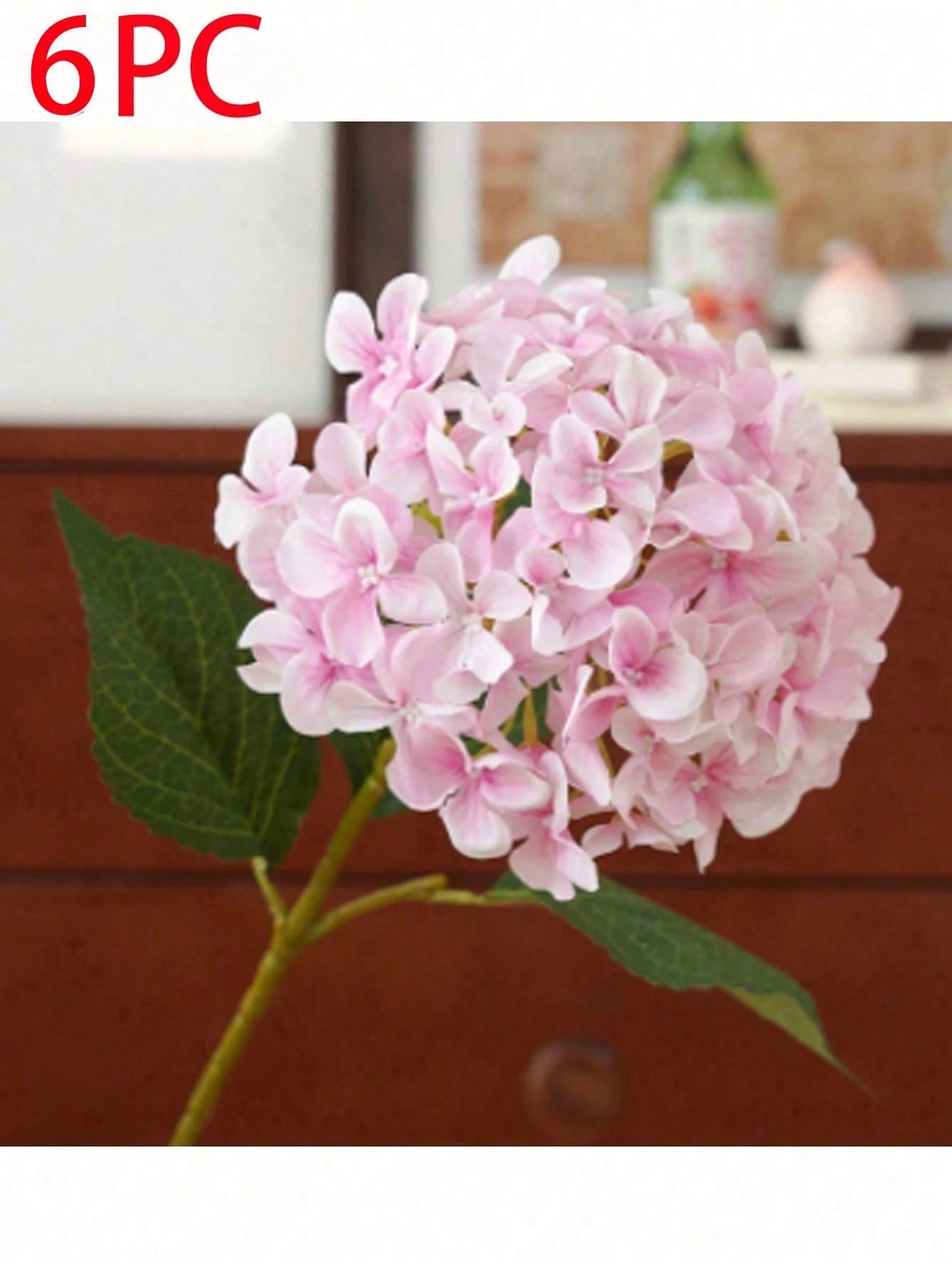 Bulk Artificial Hydrangea Stem – 19.7" Silk Hydrangea Flower with Long Stem & Leaves for Wedding, Home Décor & Photography Bulk