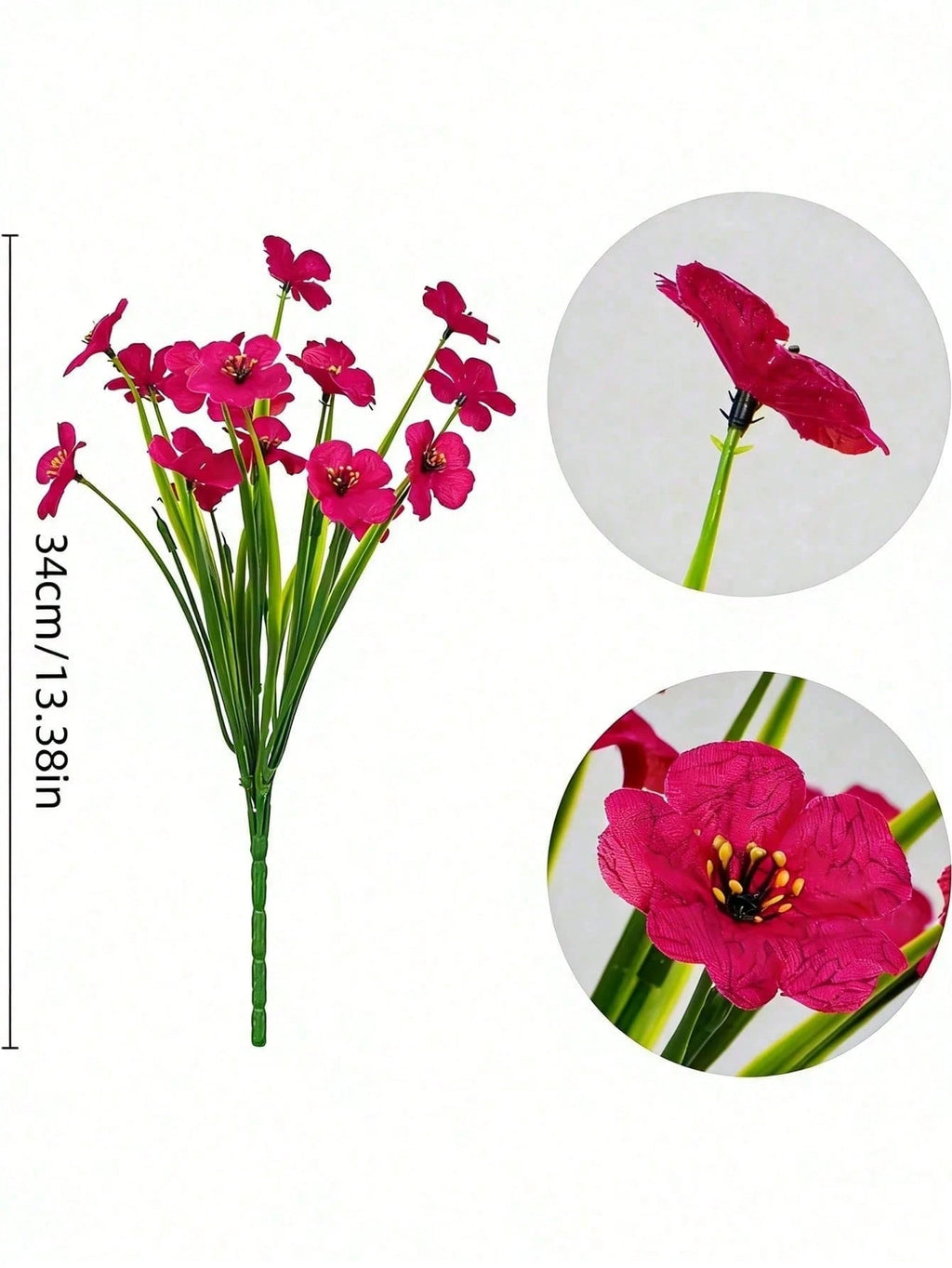 Pink Artificial Outdoor Flowers – Hanging Geranium Daisy Flowers