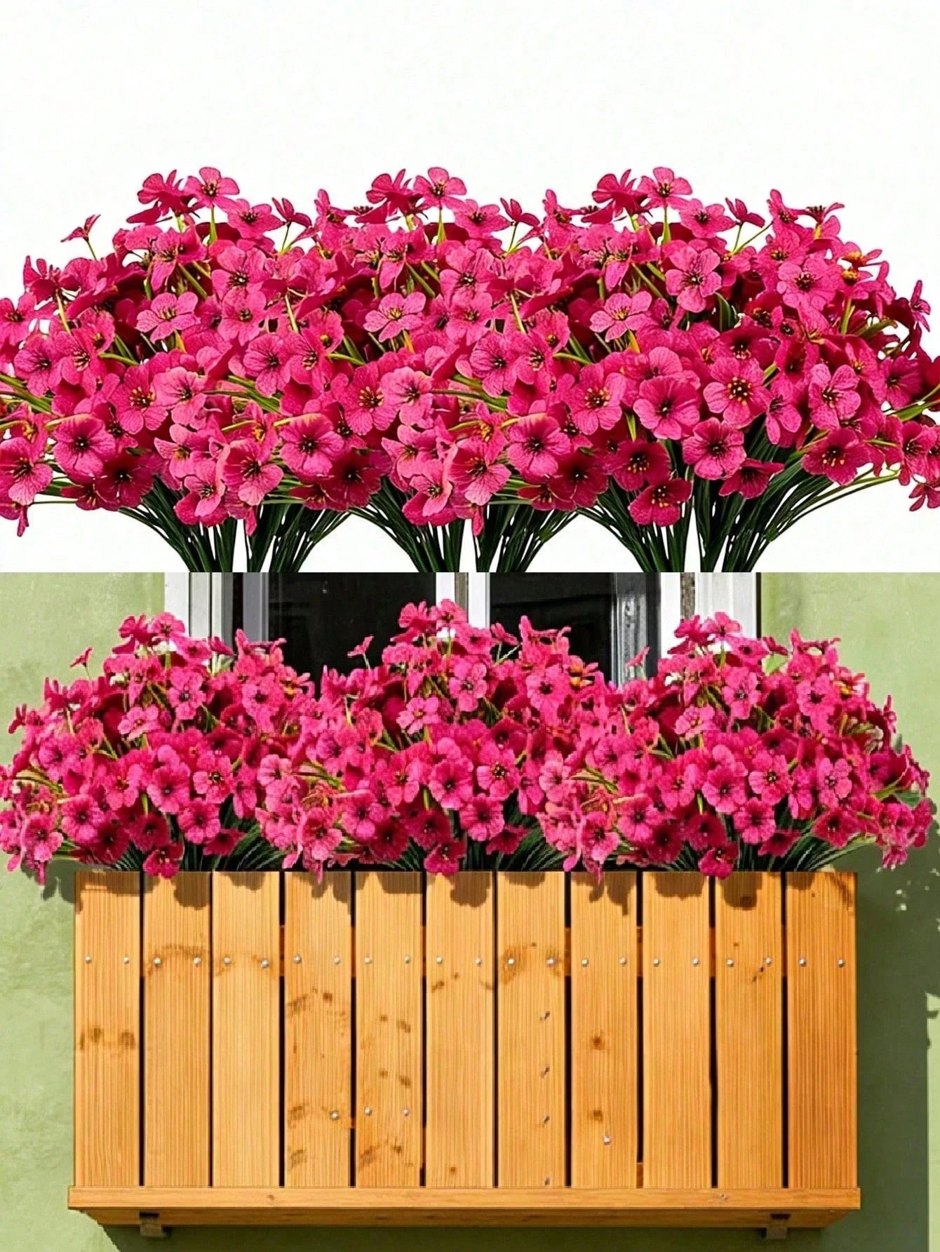 Pink Artificial Outdoor Flowers – Hanging Geranium Daisy Flowers