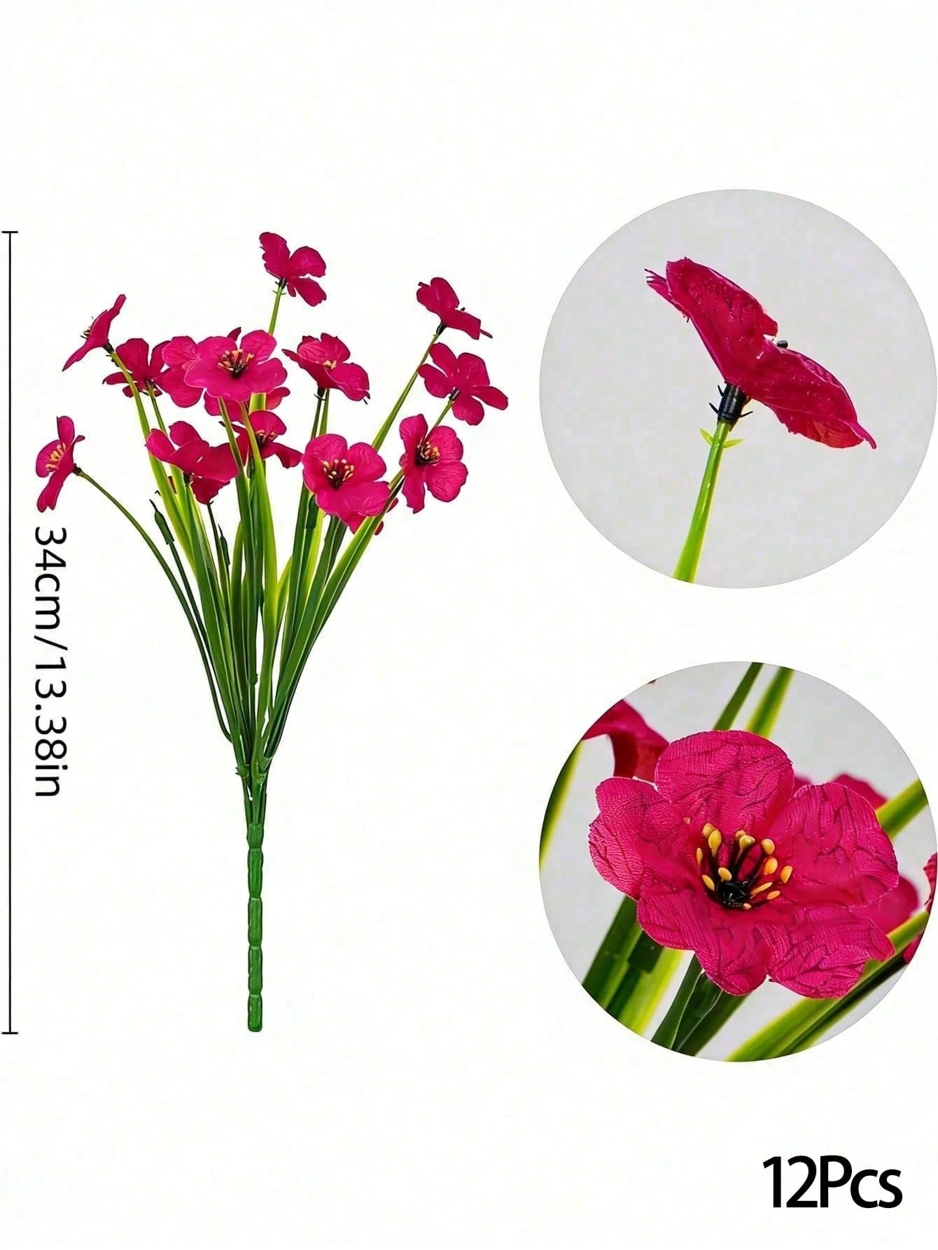 Pink Artificial Outdoor Flowers – Hanging Geranium Daisy Flowers