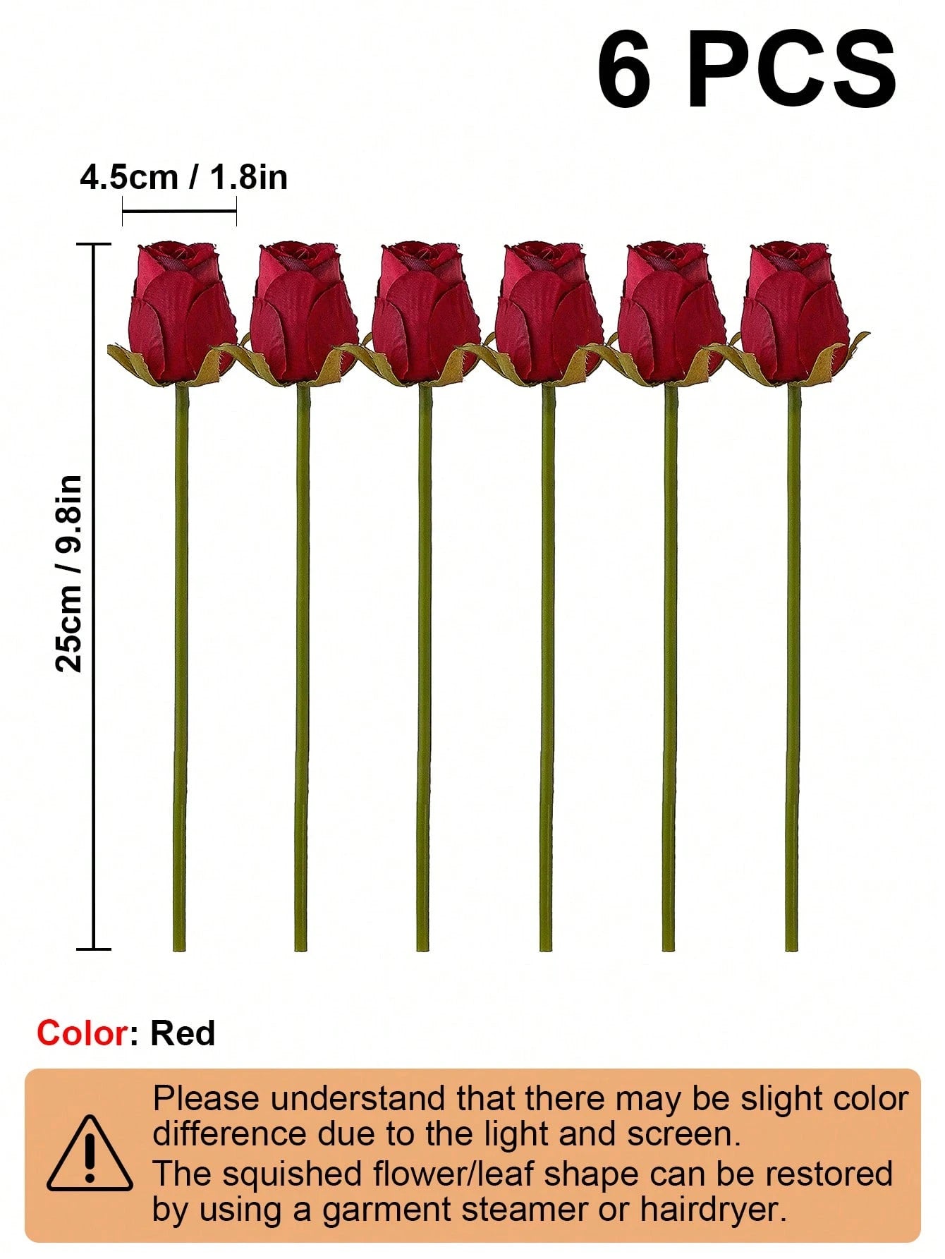 Artificial Bulk Silk Rose Flowers 24PCS – Realistic Faux Rose Stems