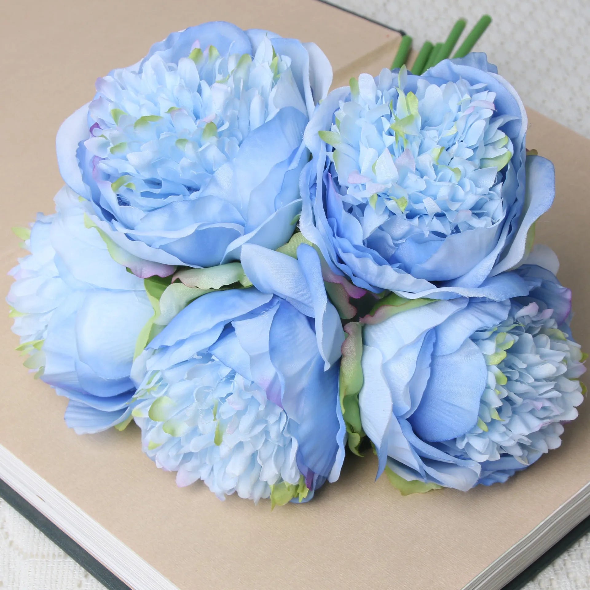 Bulk Artificial Peony Bouquet – 5-Head Rose Silk Artificial Flower