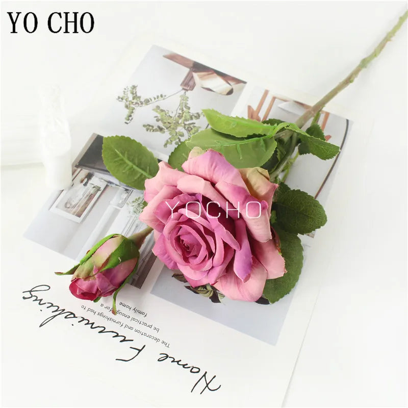 Pink Silk Rose Wedding Bouquet Bulk – Real Touch Artificial Roses