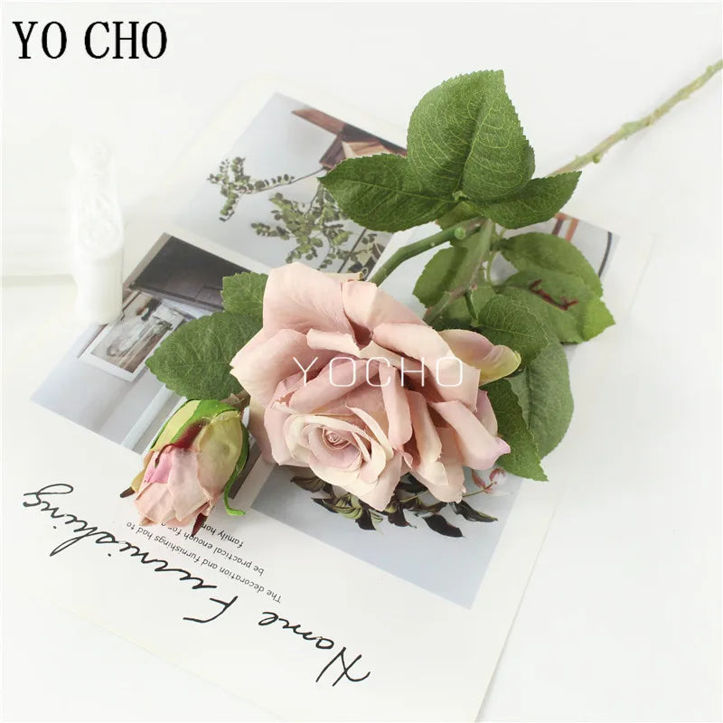 Pink Silk Rose Wedding Bouquet Bulk – Real Touch Artificial Roses