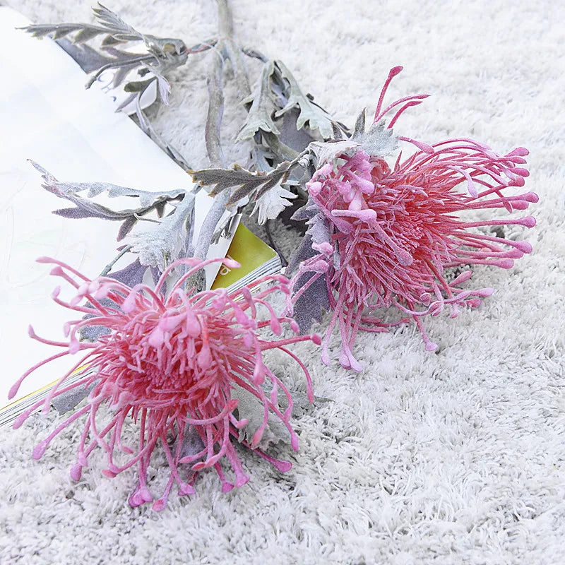 Artificial Leucospermum Stem 38cm Bulk – Silk Pin Cushion Protea Wedding Decor