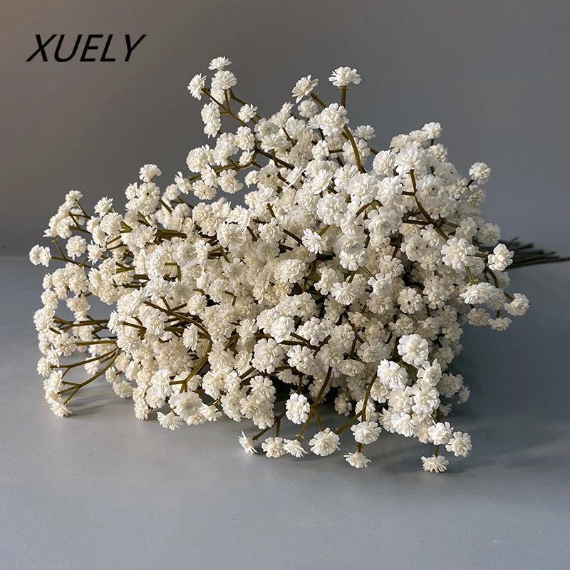 62CM Artificial Gypsophila Bouquet Bulk – Baby’s Breath Soft Rubber Silk Faux Flowers