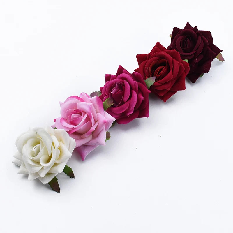 100PCS Artificial Silk Rose Heads Bulk – Wedding Flowers