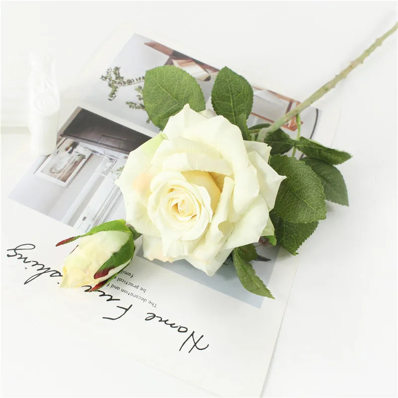 Pink Silk Rose Wedding Bouquet Bulk – Real Touch Artificial Roses