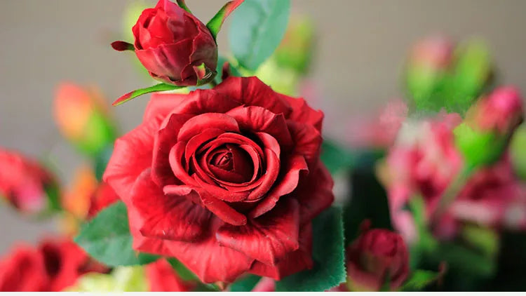 Pink Silk Rose Wedding Bouquet Bulk – Real Touch Artificial Roses