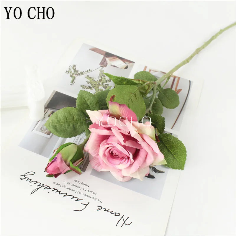Pink Silk Rose Wedding Bouquet Bulk – Real Touch Artificial Roses