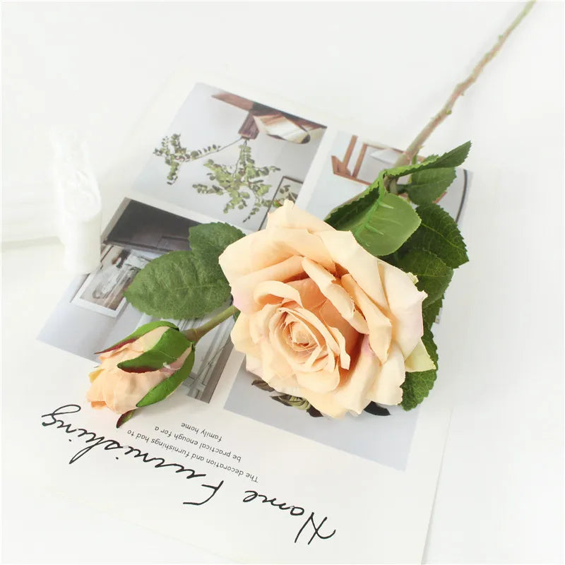 Pink Silk Rose Wedding Bouquet Bulk – Real Touch Artificial Roses