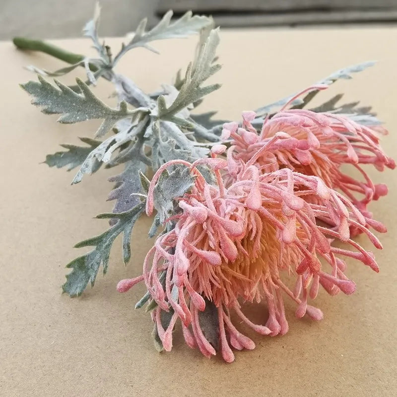 Artificial Leucospermum Stem 38cm Bulk – Silk Pin Cushion Protea Wedding Decor
