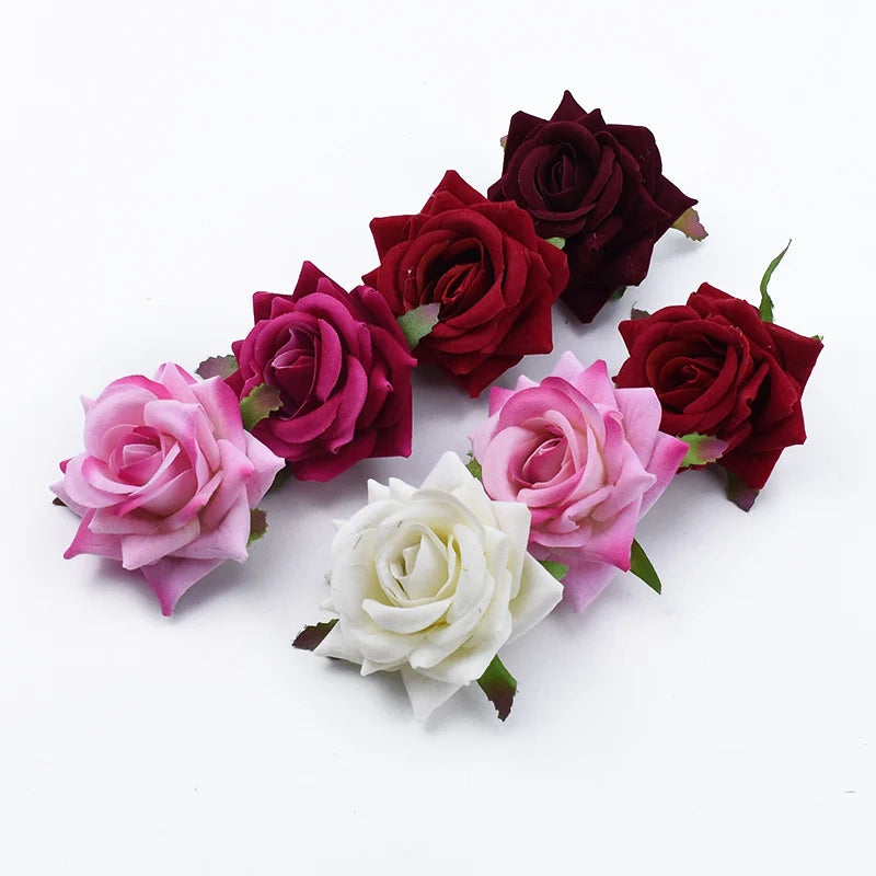 100PCS Artificial Silk Rose Heads Bulk – Wedding Flowers