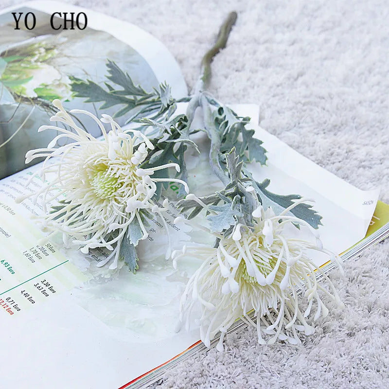Artificial Leucospermum Stem 38cm Bulk – Silk Pin Cushion Protea Wedding Decor