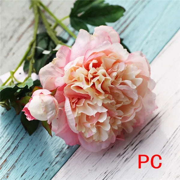 Artificial Silk Peony Stems Bulk (2-Head, 60cm)
