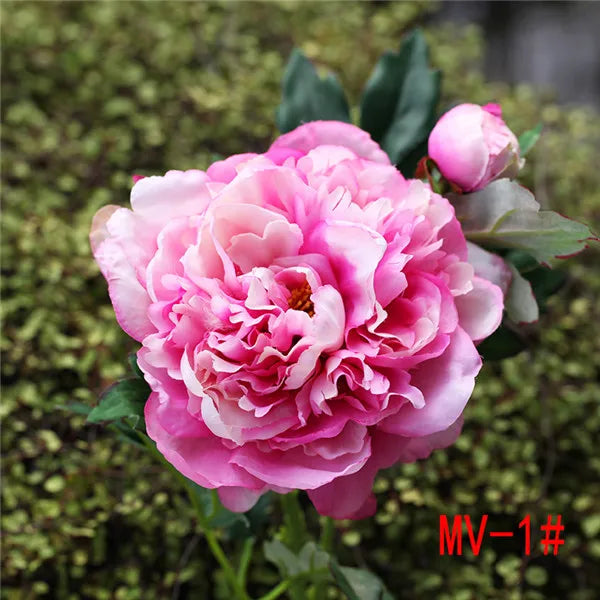 Artificial Silk Peony Stems Bulk (2-Head, 60cm)