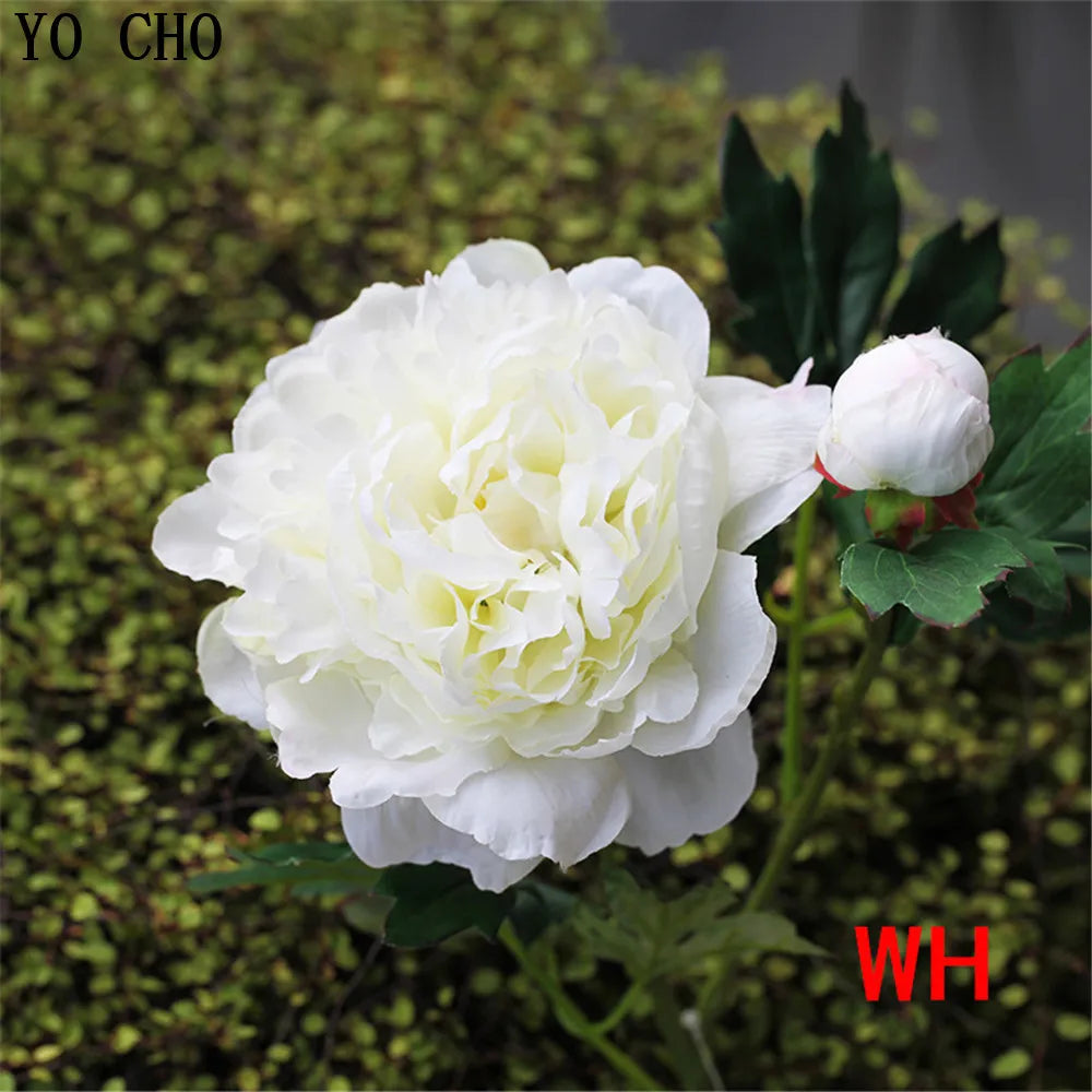 Artificial Silk Peony Stems Bulk (2-Head, 60cm)