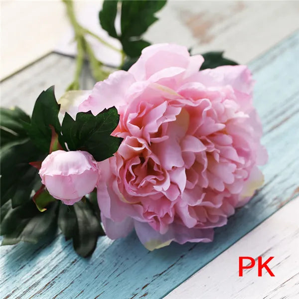 Artificial Silk Peony Stems Bulk (2-Head, 60cm)