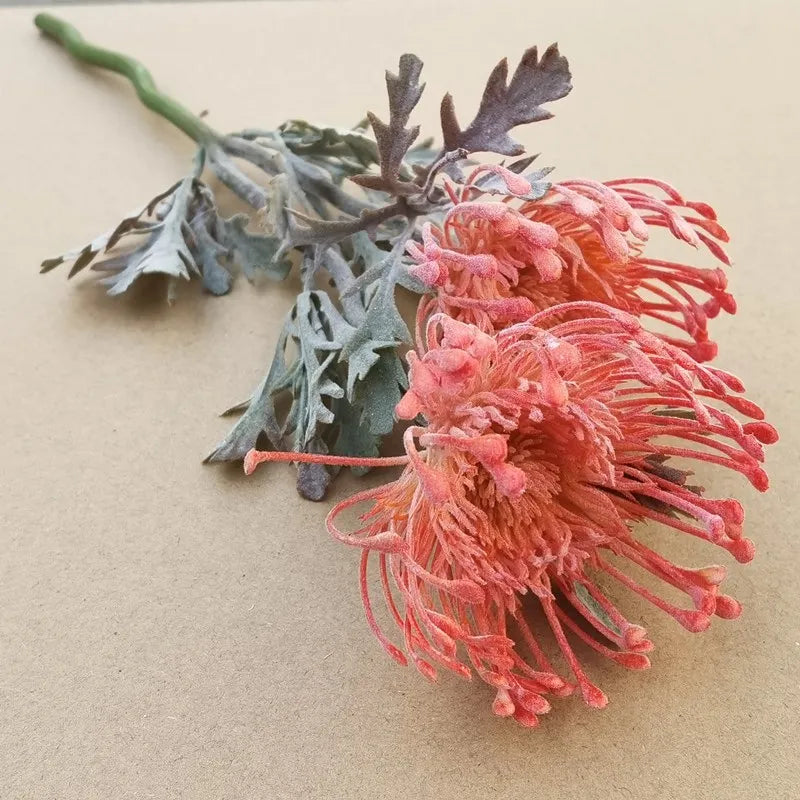 Artificial Leucospermum Stem 38cm Bulk – Silk Pin Cushion Protea Wedding Decor
